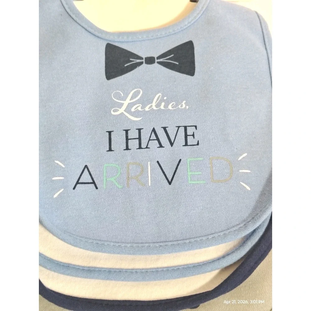 Hudson Baby Infant Boy Cotton Bibs Economy 13pk, Ladies I Have Arrived, One Size